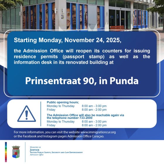 The Admission Office moves back to Punda